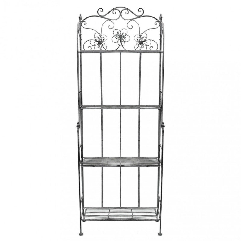 SCAFFALE FLORIANCE 4 PIANI BIANCO OSSIDATO
