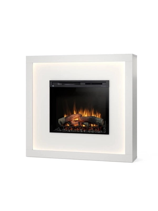 Caminetto Elettrico da pavimento A Libera Installazione A LED - Bianco opaco LITOS 28'