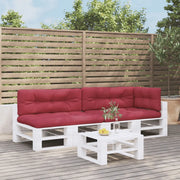 vidaXL Cuscini per Pallet 5 pz Rosso Vino in Tessuto
