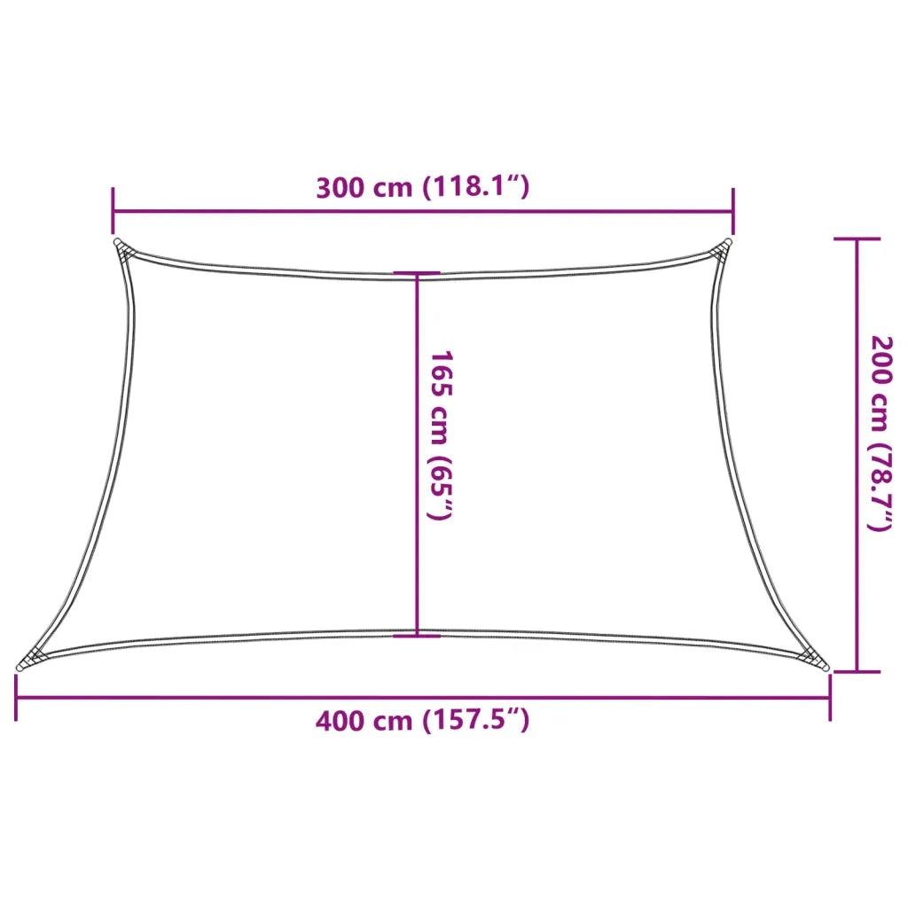 Vela Parasole 160 g/m² Marrone 3/4x2 m in HDPE 311818