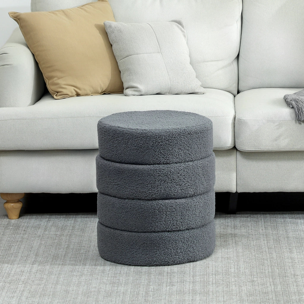 Pouf rotondo tondino ¨C zephmum ¨C velluto scuro ¦µ40x45H cm