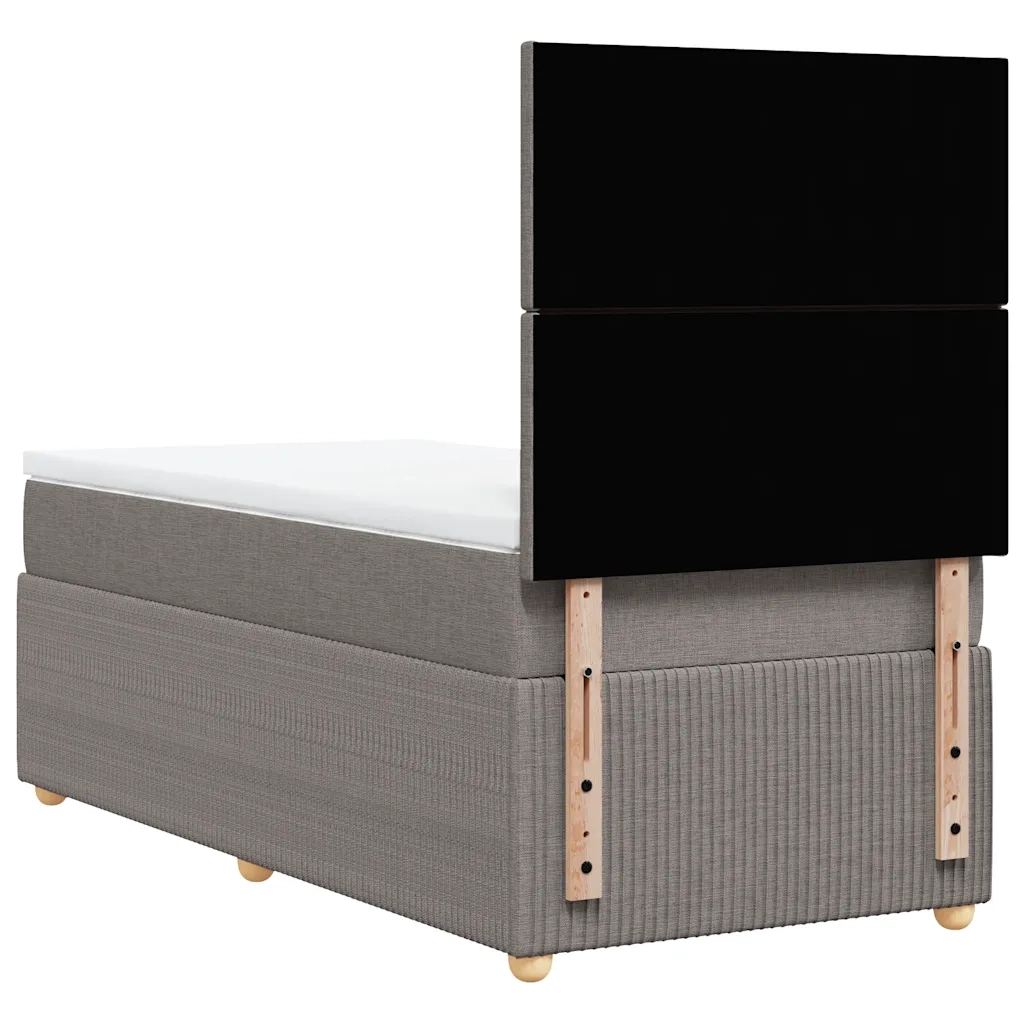 Giroletto a Molle con Materasso Tortora 90x190 cm in Tessuto 3294208