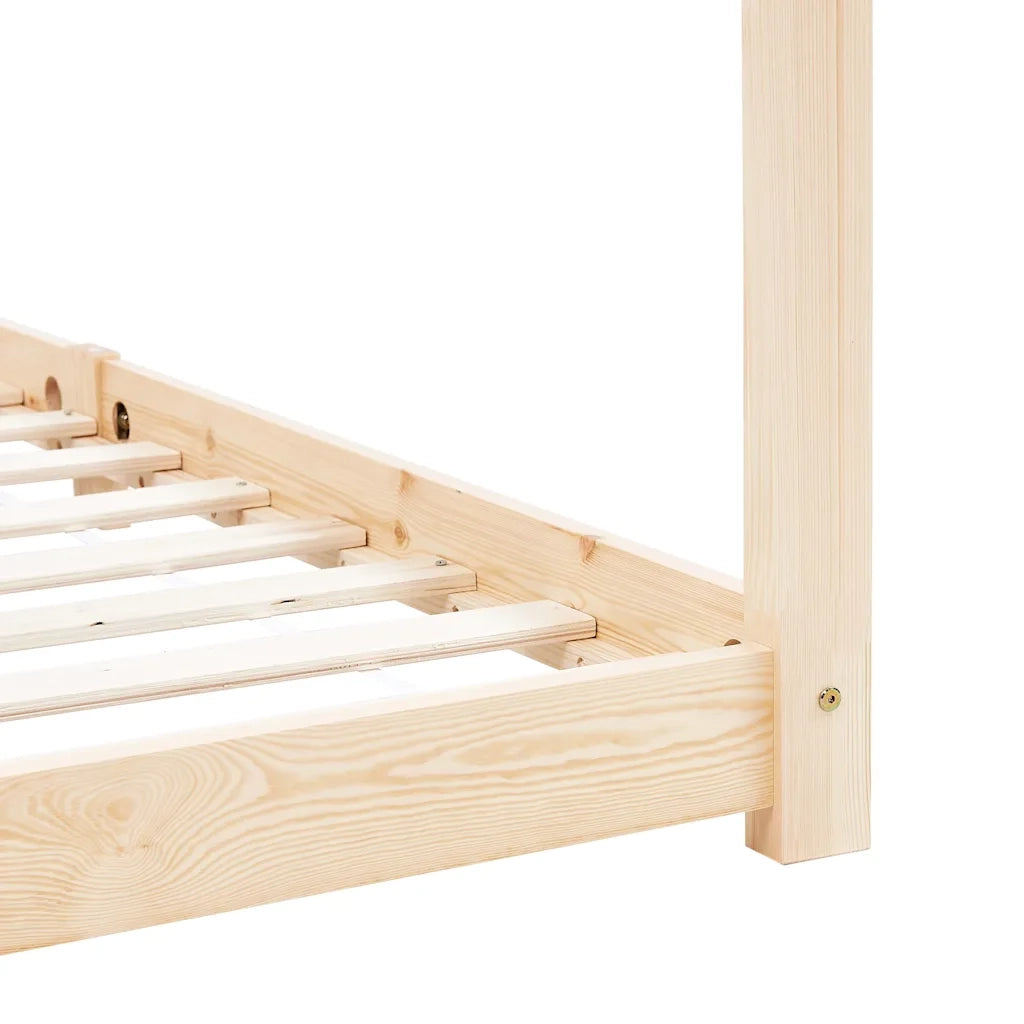 Giroletto per Bambini in Legno Massello di Pino 90x200 cm 283348
