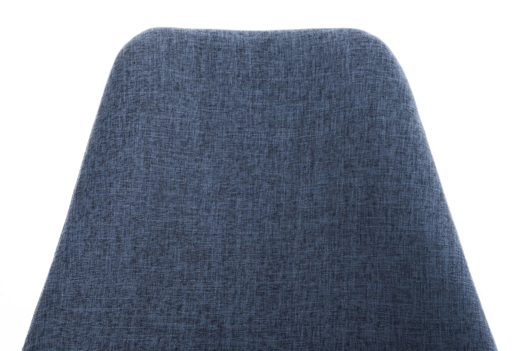 Sedia Pegleg Square in tessuto blu,natura