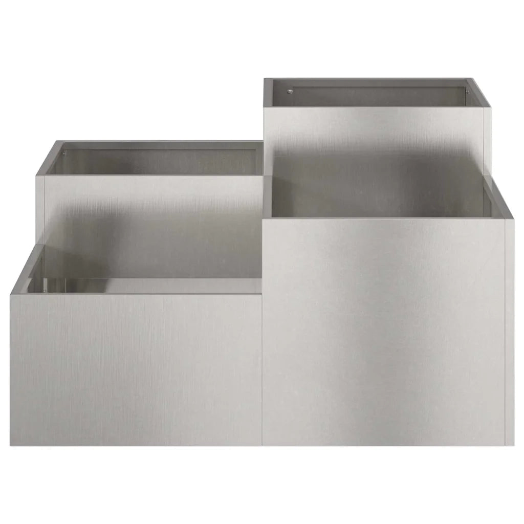 Vaso da giardino Argento 100 x 100 x 48 cm Acciaio inossidabile 865852