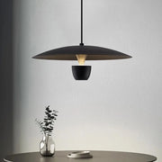 Lampadario a sospensione moderno in ferro nero da soffitto con lampada luce calda a led integrato 11 watt