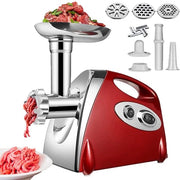 Molinello Elettrico da Carne - 2800W - Acciaio Inossidabile - Multifunzionale - 8 Parti