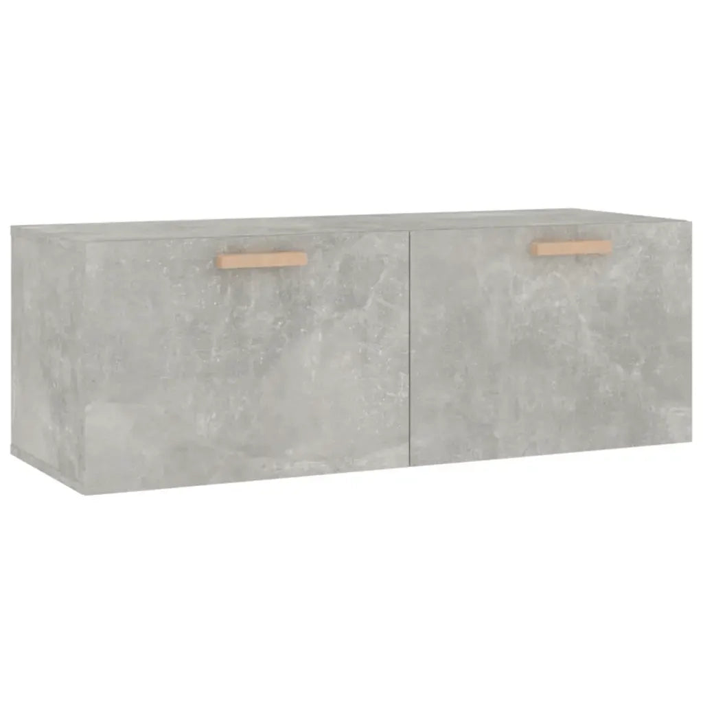 Mobile Pensile Grigio Cemento 100x36,5x35 cm Legno Multistrato 812946