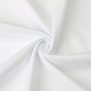 Tavolo con tovaglia in tessuto poliester, rettangolare, 150 x 300 cm, bianco, uniforme.