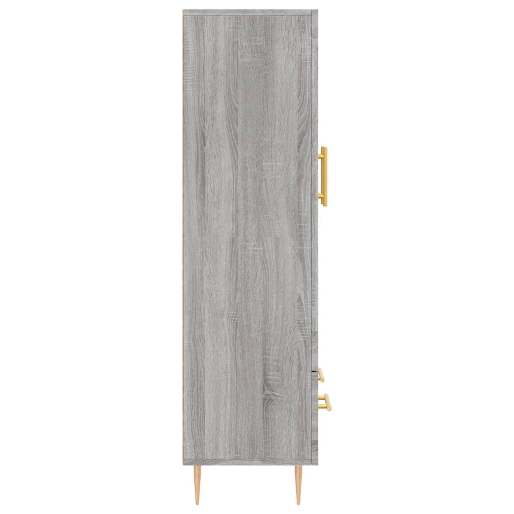 Buffet credenza cassettiera armadio mobile contenitore organizer cucina soggiorno salotto rovere Sonoma alto 69,5 x 31 x 115 cm legno ingegnerizzato grigio 02_0035394