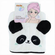 Trade Shop - Cuffia Per Capelli Asciugamano Assorbente Shampoo Bagno Doccia Asciuga Panda 10732 -