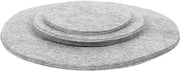 Copri Piatti Resistenti - Pieghevoli - Foderati in Velluto - Grigio - Grande Dimensione 25 cm - Copri Piatti da Tavola