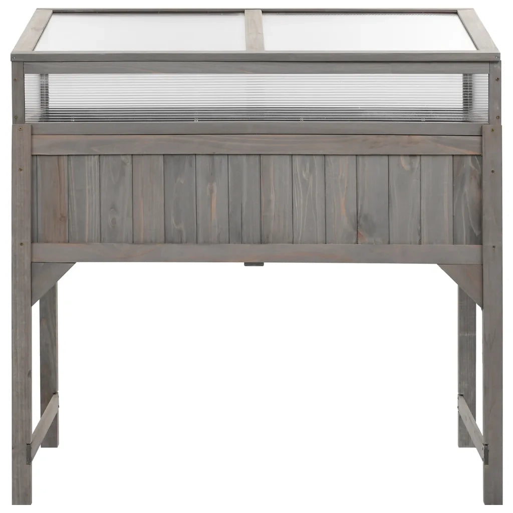 Aiuola Rialzata con Copertura Serra 110x54x120cm Abete Massello CFW6653005