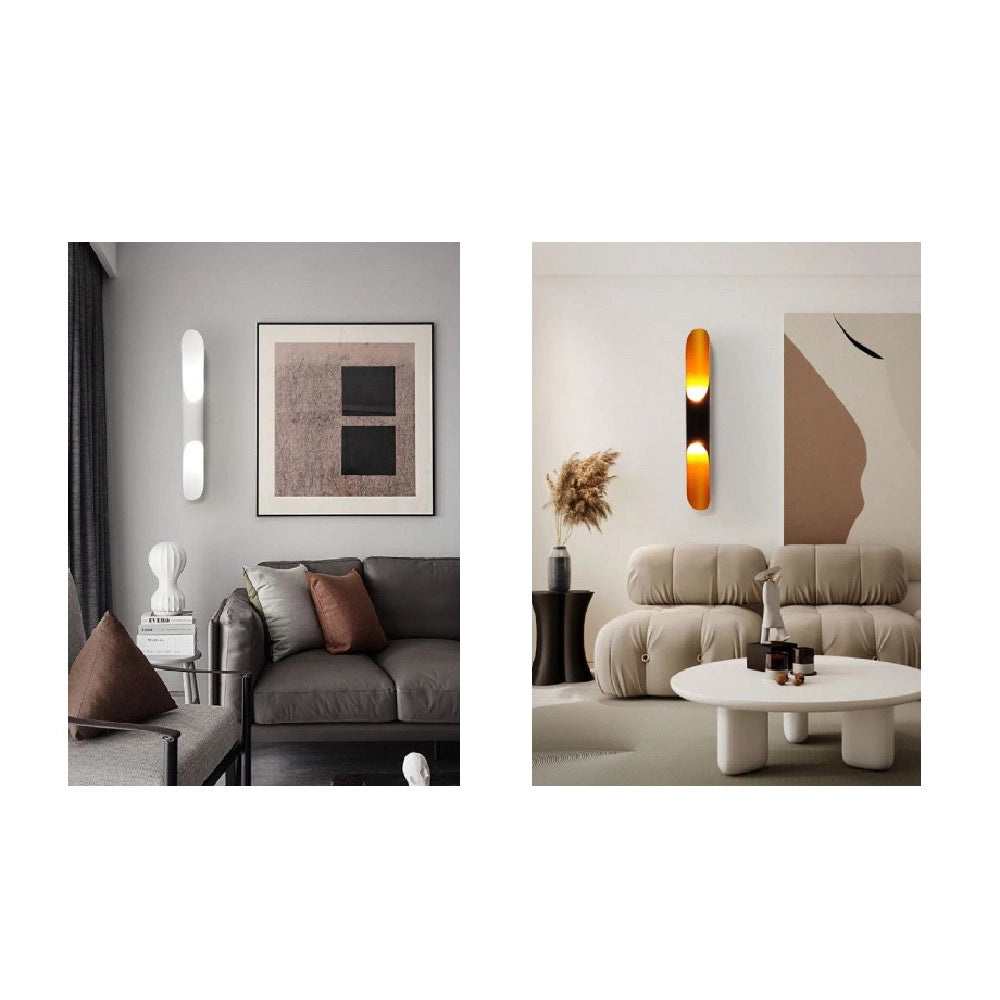 Trade Shop - Applique Da Muro Lampada Da Parete Moderno Attacco 2xg9 Ip20 Bianco O Nero Aq44 -
