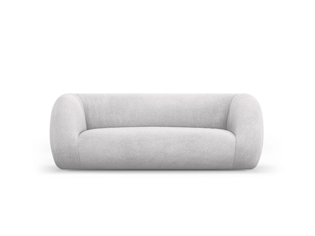 Cosmopolitan Design - Divano "Essen" 2 posti in bouclé grigio chiaro 