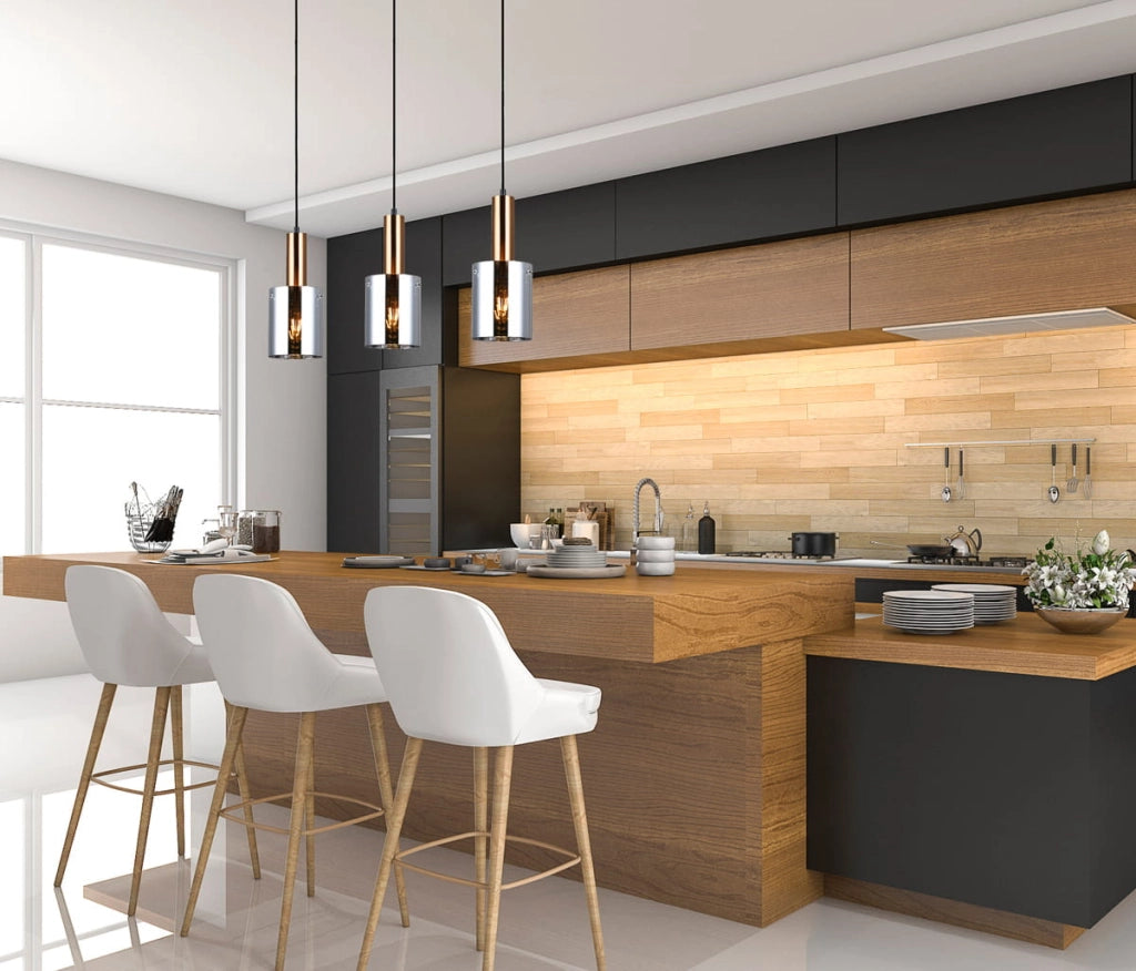 Lampadario Italux Sardo ottone cromo 3 luci E27 dimmerabile