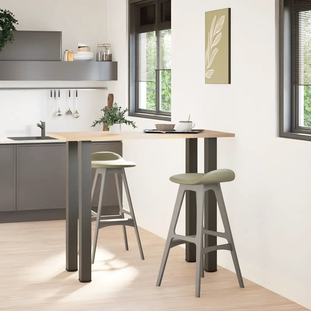 Gambe per tavolo da bar 4 pz Antracite 110-112 cm Acciaio 4012482