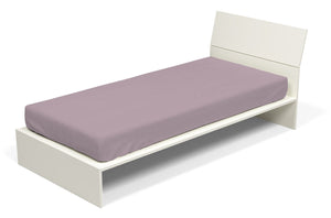 Lenzuolo Sotto1 Piazza e Mezzo Francese con Angoli ed Elastico Tinta Unita in Cotone Rosa Antico