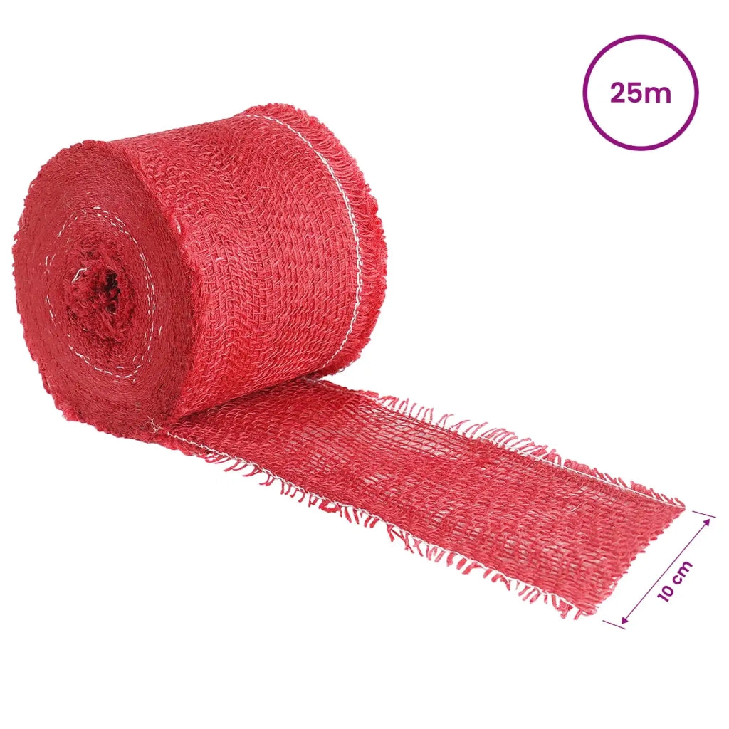 Rotolo di Juta 10 x 2500 cm Rosso 42012039