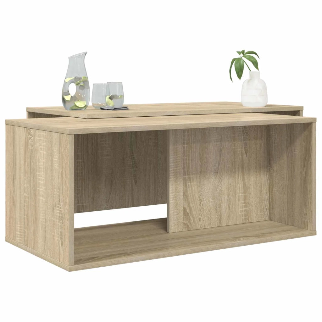 Set di Tavolini da Caffè 2 pcs Rovere Sonoma Legno multistrato 8000262