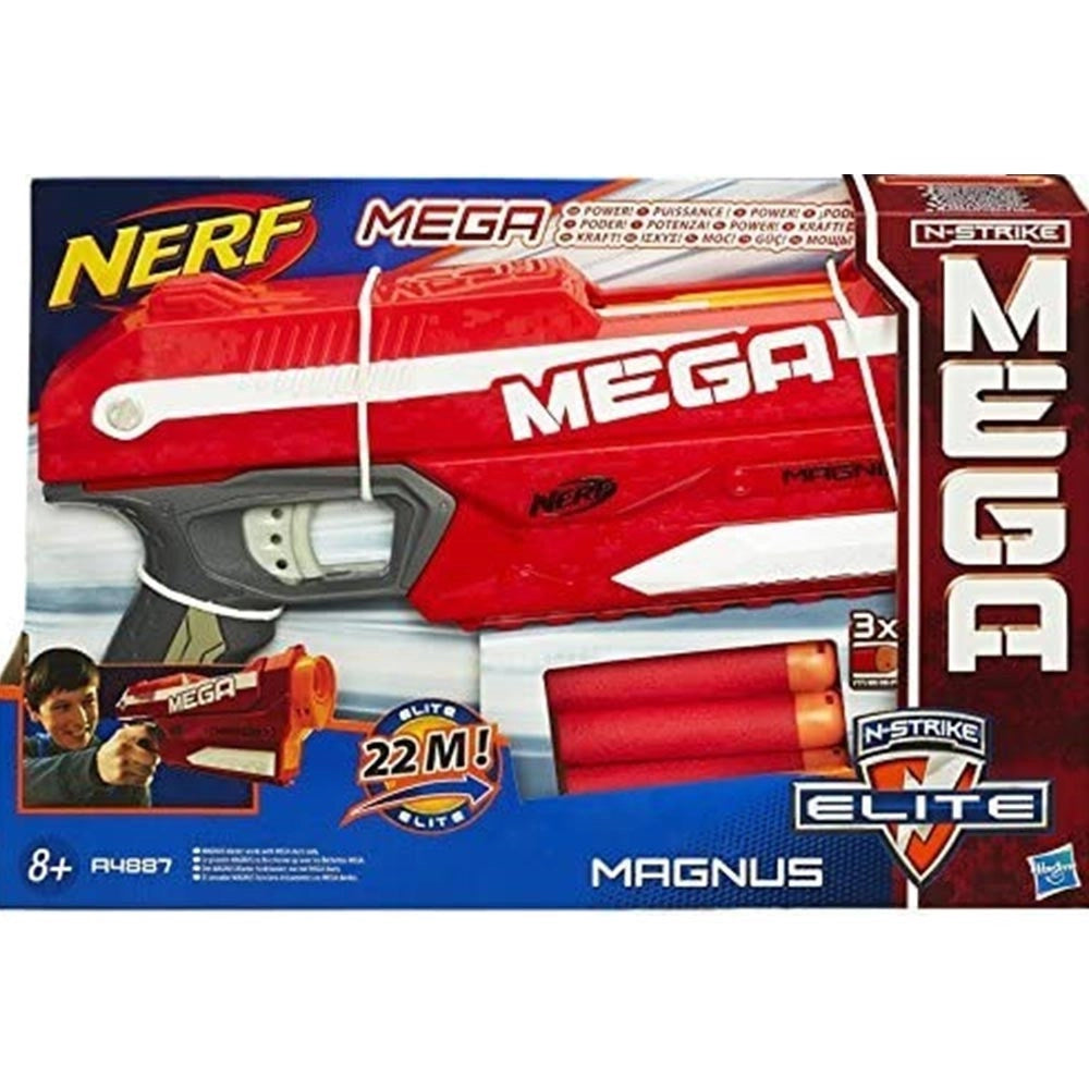 Trade Shop - Pistola N-strike Elite Mega Magnus Giocattolo Bambini 3 Colpi Munizioni -