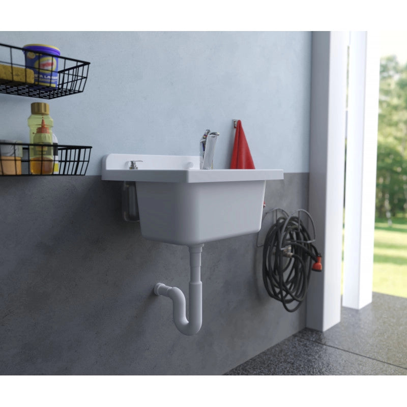 Pilozzo Mini a muro 42,5x34 cm da esterno  Bianco  Compatto e resistente Giardino e garage  Kit di montaggio  Negrari