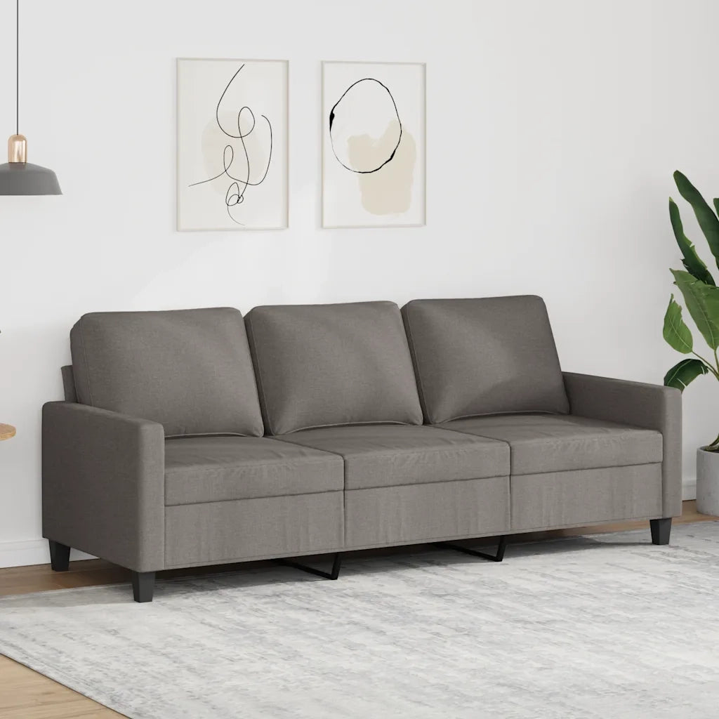Divano a 3 Posti Tortora 180 cm in Tessutocod mxl 82824