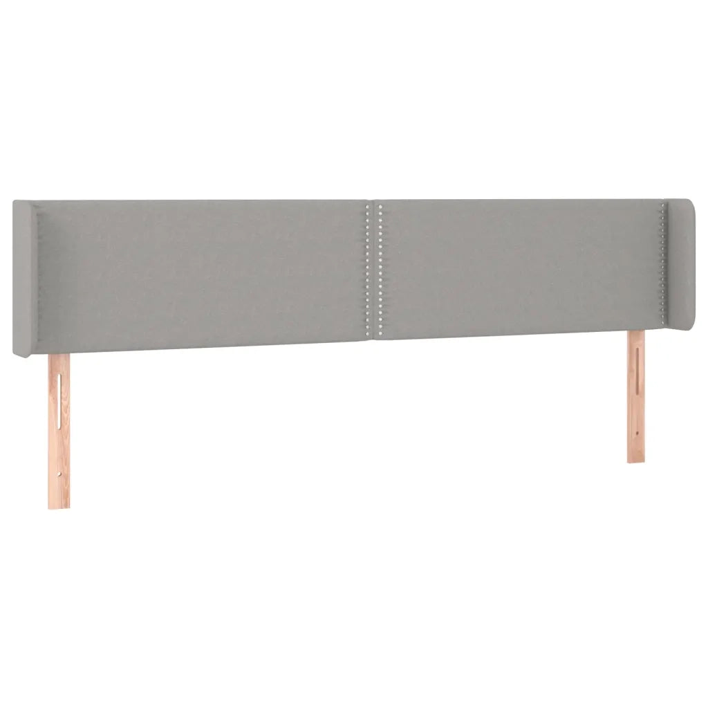 Testiera | Testata a LED Grigio Chiaro 203x16x78/88 cm in Tessuto