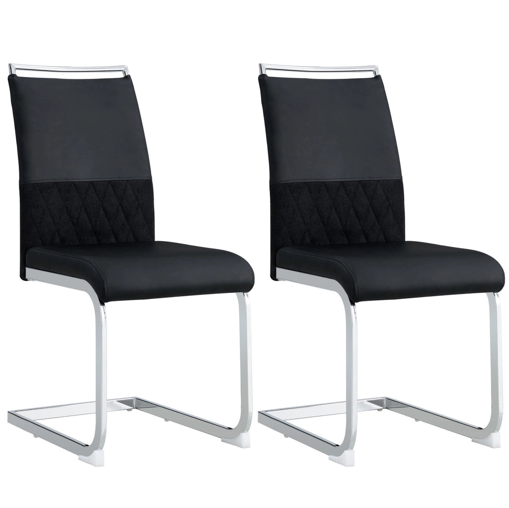 Sedia da pranzo nera ergonomica con schienale alto