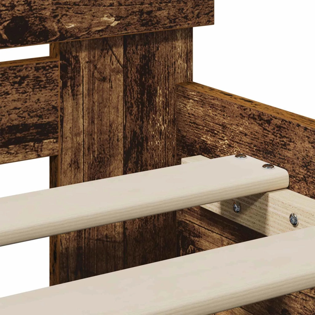 Struttura letto con testata Legno antico 80 x 200 cm 8009018