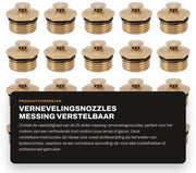 Vernevelingsnozzle 20 pezzi - Acciaio - Bocchetta regolabile - Detersivo per superfici - Sistema di aspirazione esterno - Pressione di lavoro 80-150 kPa