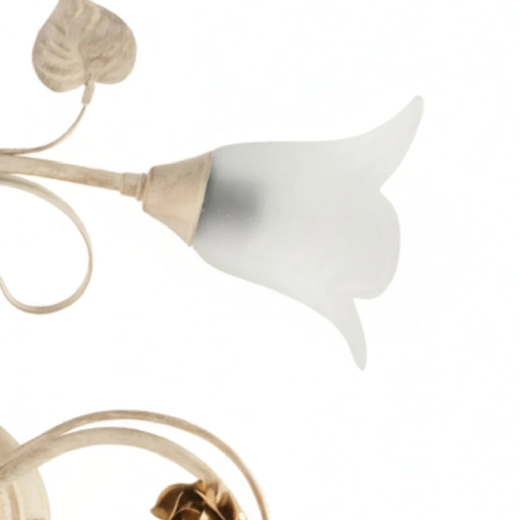 Plafoniera Arte Povera Cestino 3 Luci Avorio e Bianco LuceArt Classic