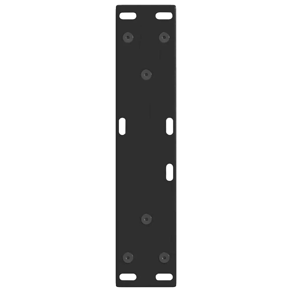 Set di 2 gambe regolabili per tavolino da caffè a forma di V 28 x 42-43,3 cm acciaio nero 02_0056908