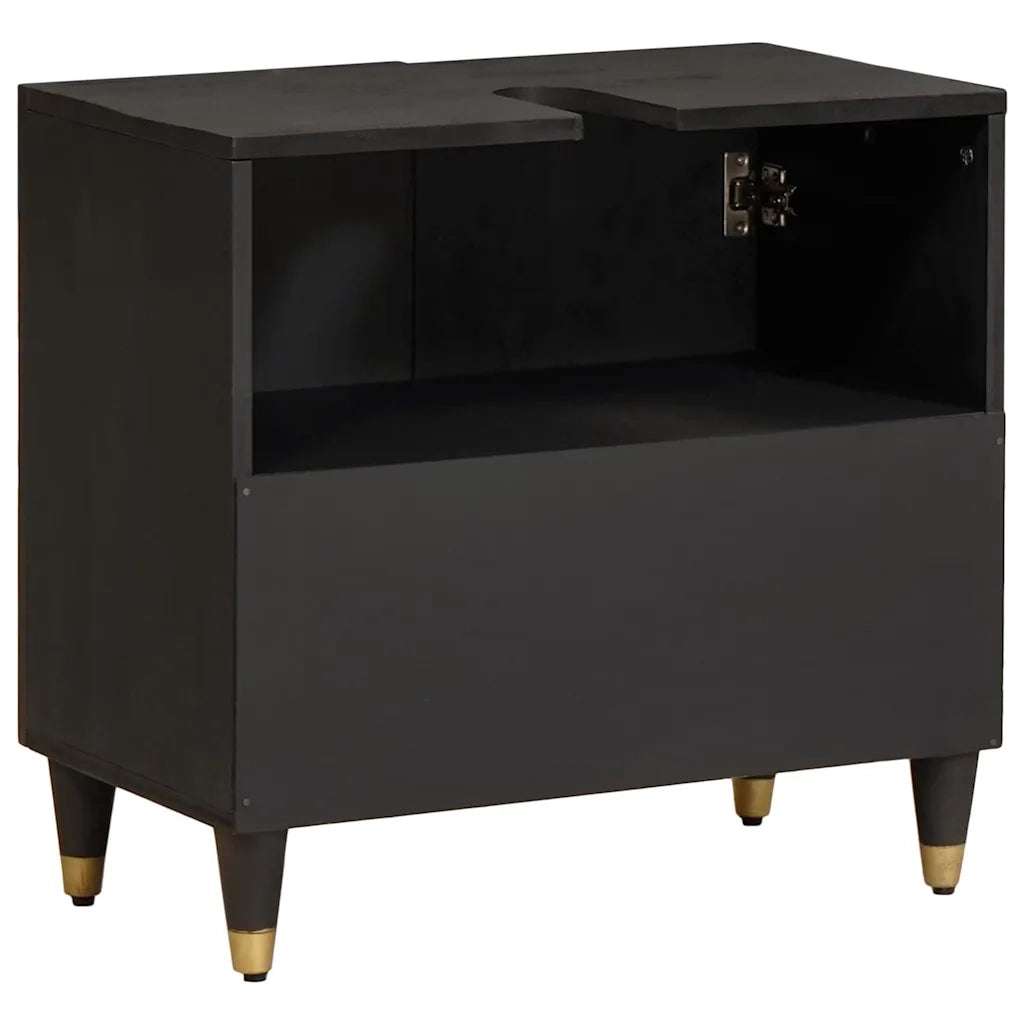 Armadio sottolavello con archiviazione-Mobile sottolavello Nero 62 x 33 x 58 cm