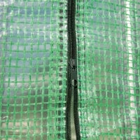 Serra Tunnel da Giardino per Piante e Orto, Serra da Balcone con 2 Porte Avvolgibili e 4 Finestre, Copertura in PE Struttura in Acciaio, 3x1x2m