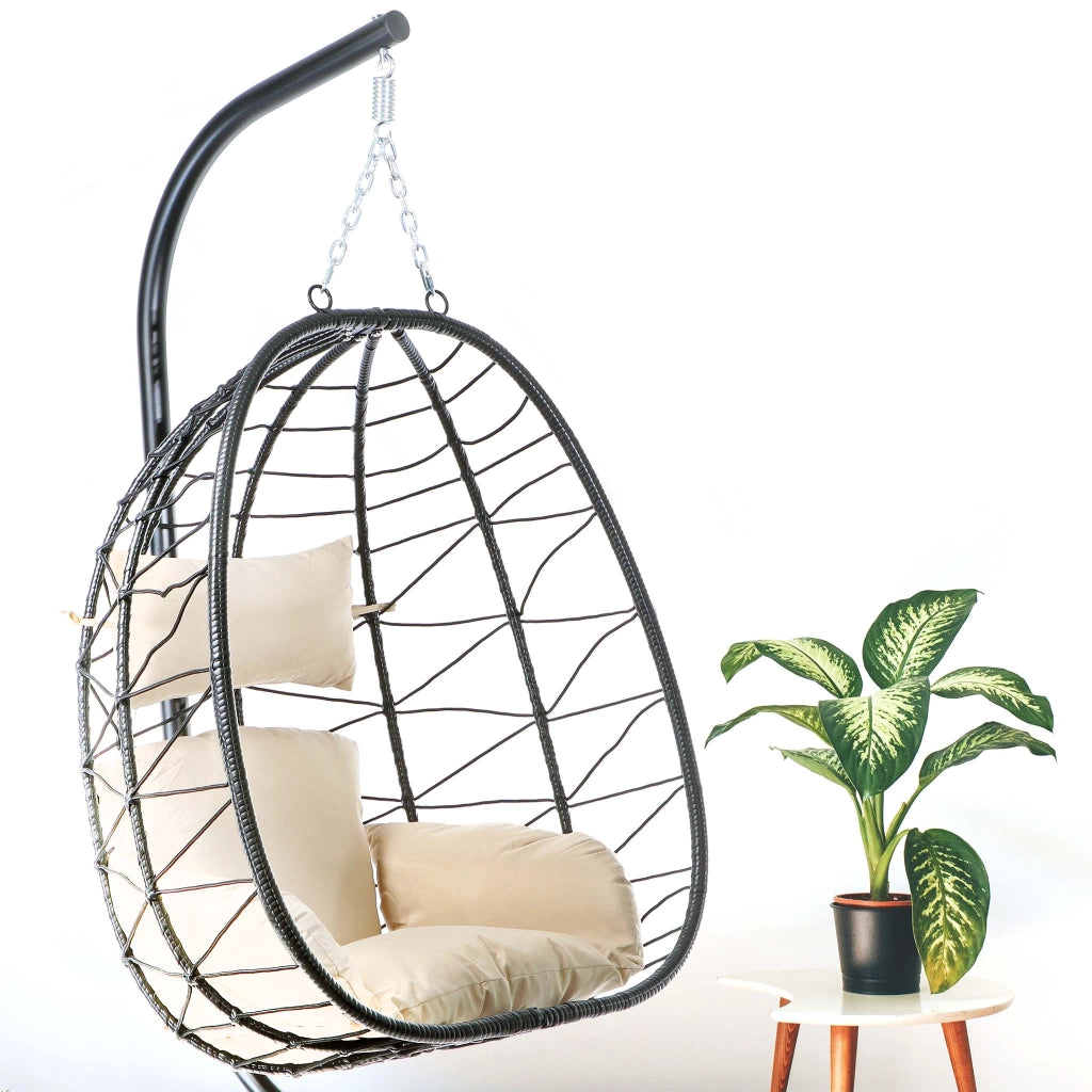 Poltrona sospesa in rattan indoor outdoor max 130 kg Sedia a dondolo