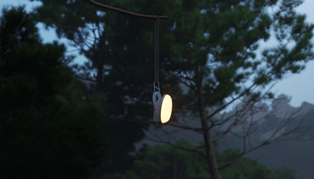 Lampada LED Madi portatile da 4W dimmerabile con tecnologia Switch, 3 temperature colore selezionabili, protezione IP54 e finitura bianco opaco