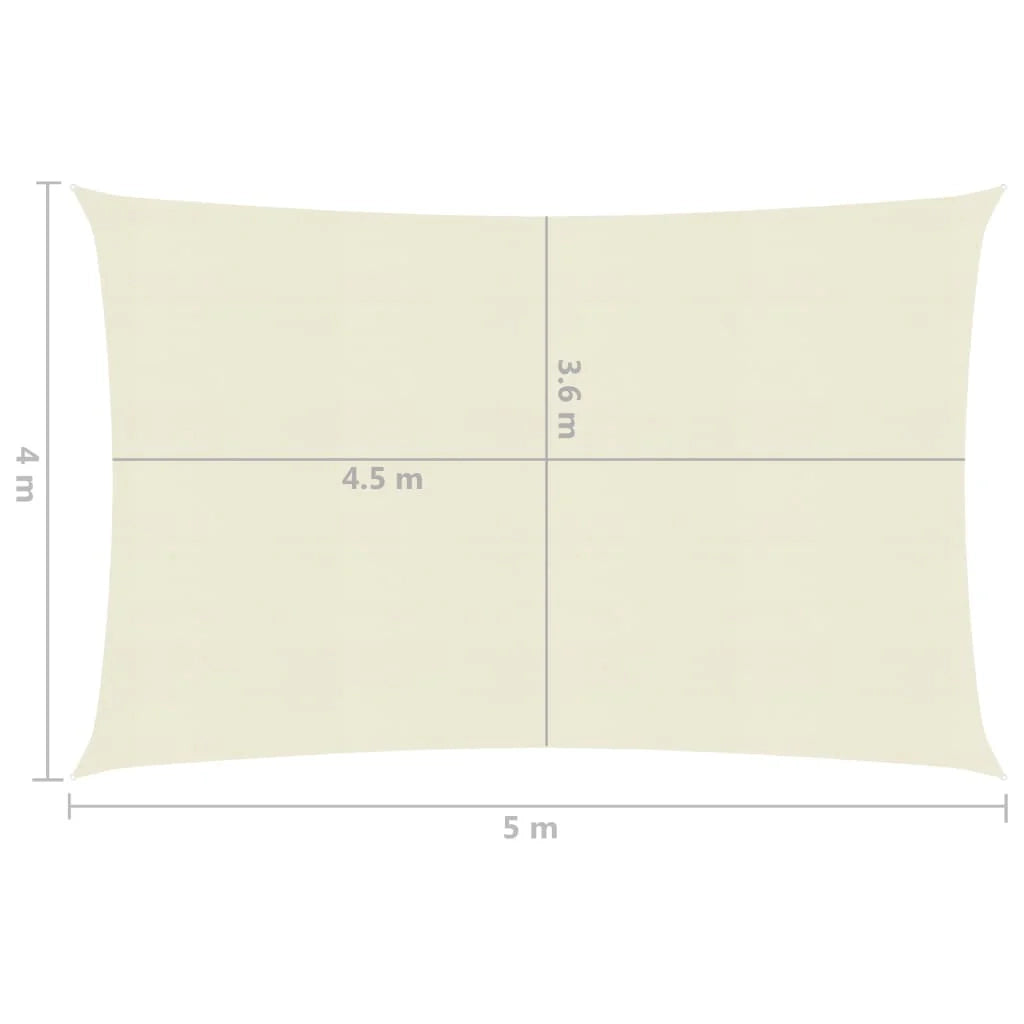 Vela ombreggiante 160 g/m² crema 4 x 5 m HDPE 02_0009096