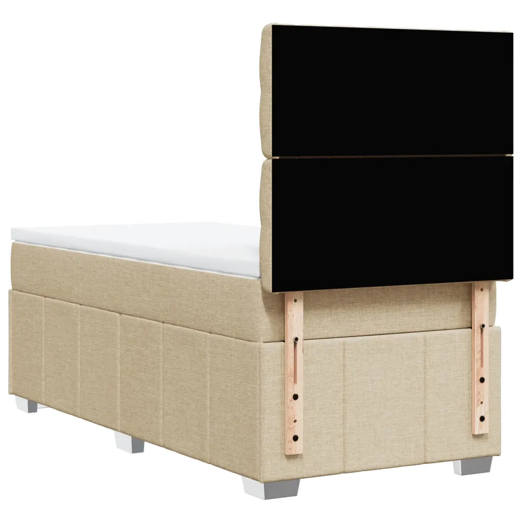 Giroletto a Molle con Materasso Crema 90x190 cm in Tessuto 3293835