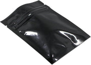 Confezioni Mylar a placche - alimentari con sigillatura a caldo - confezione di caffè in grande formato - borsa di stoccaggio con chiusura a strappo - nera - 85 x 13 cm - 100 pezzi