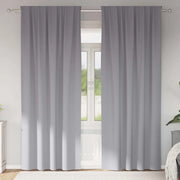 Tende Blackout con Anelli 2 pcs Grigio chiaro 245 x 140 cm 4107456