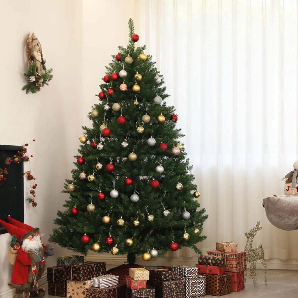 Albero di Natale Artificiale 195 cm 1838 Rami con Apertura Automatica Verde