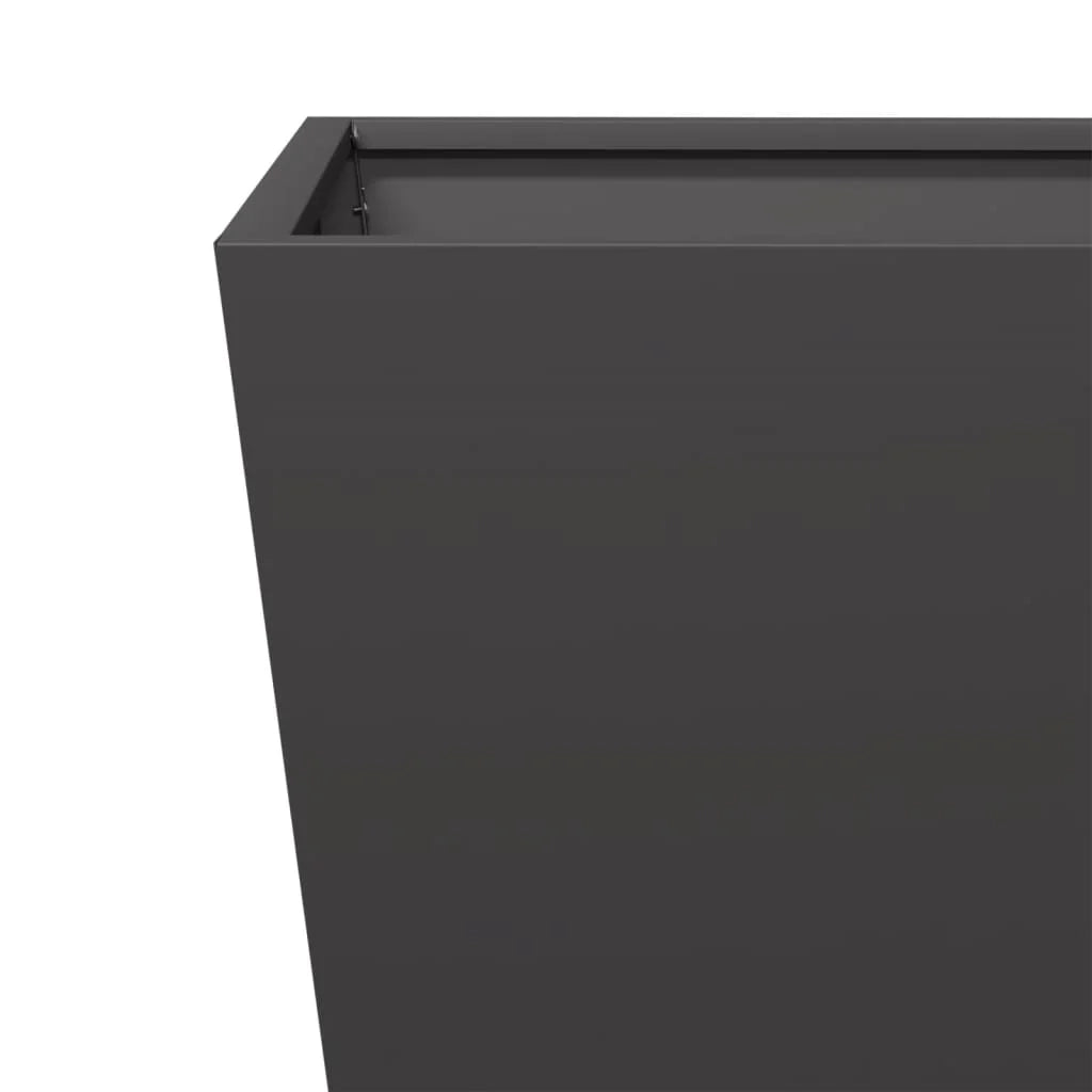 Fioriera rialzata per piante fiori patio giardino 40 x 40 x 40 cm acciaio nero 02_0037541