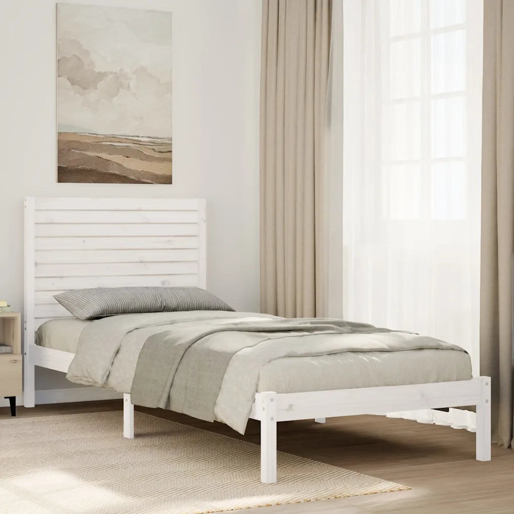 Giroletto Extra Lungo senza Materasso Bianco 90x210 cm Massello 3309296