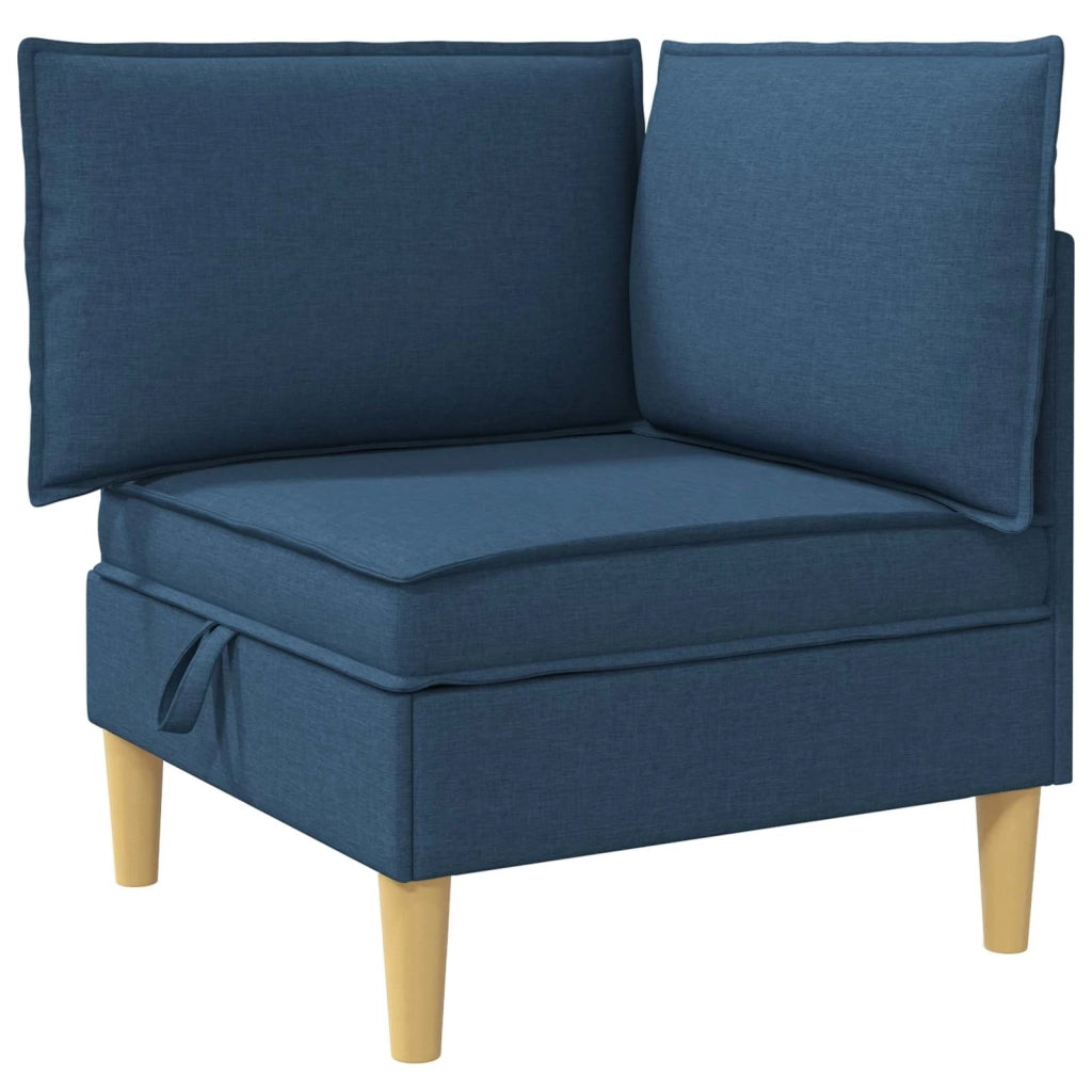 Set di divani modulari con spazio di archiviazione 5 pcs Blu