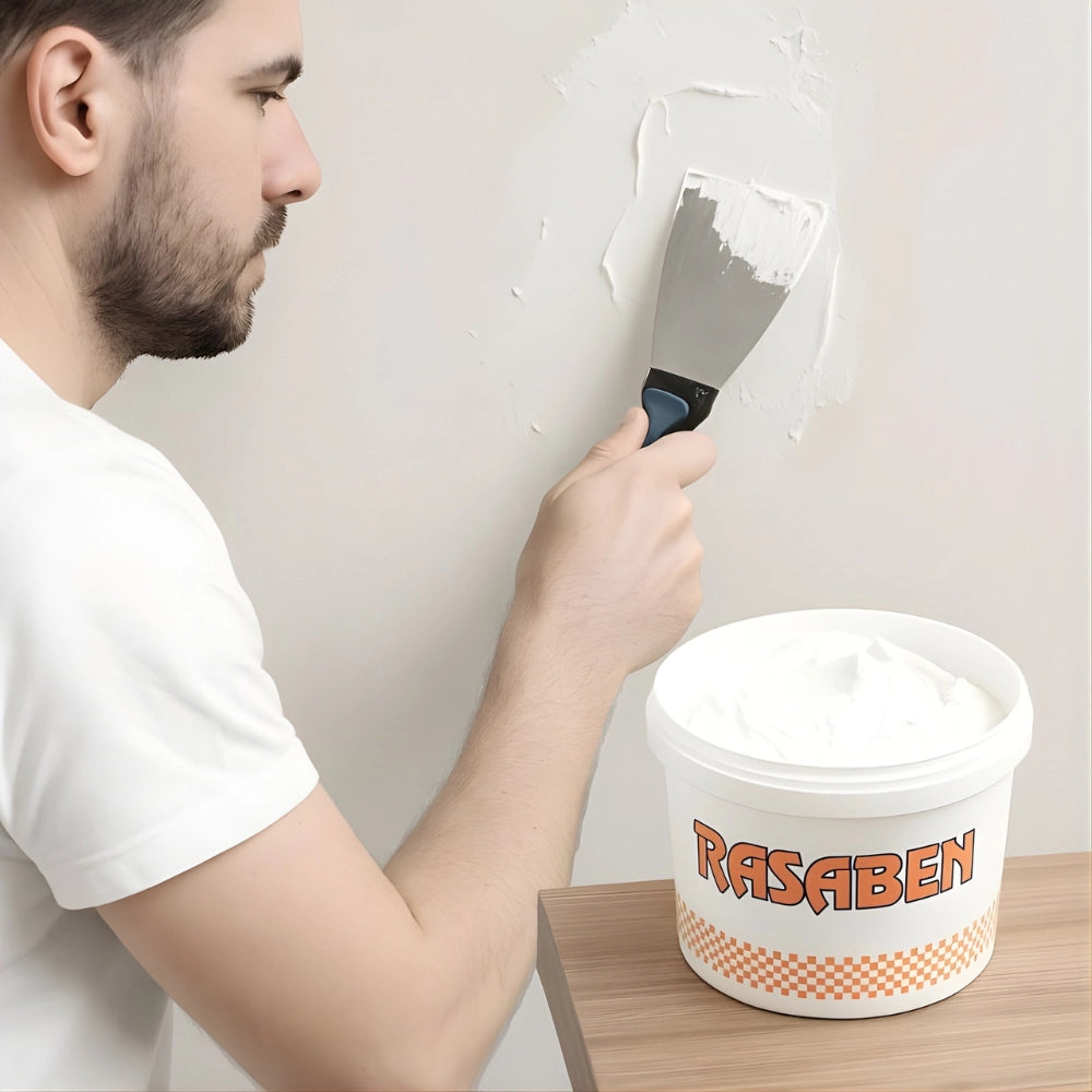 Stucco pronto in pasta riempitivo bianco per rifinitura muri *** formato 1 kg, confezione 1