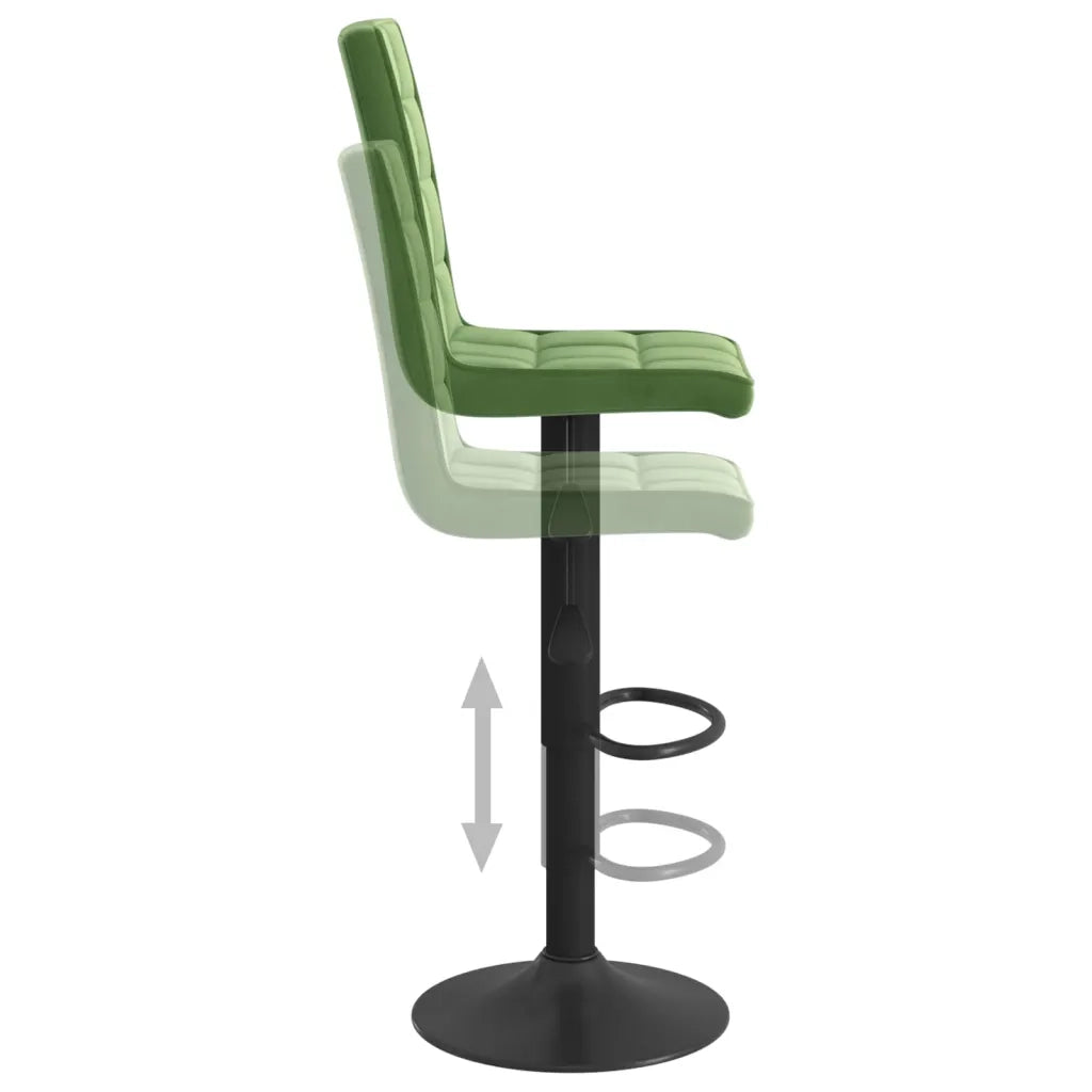 vidaXL Sgabelli da Bar 2 pz Verde Scuro in Velluto