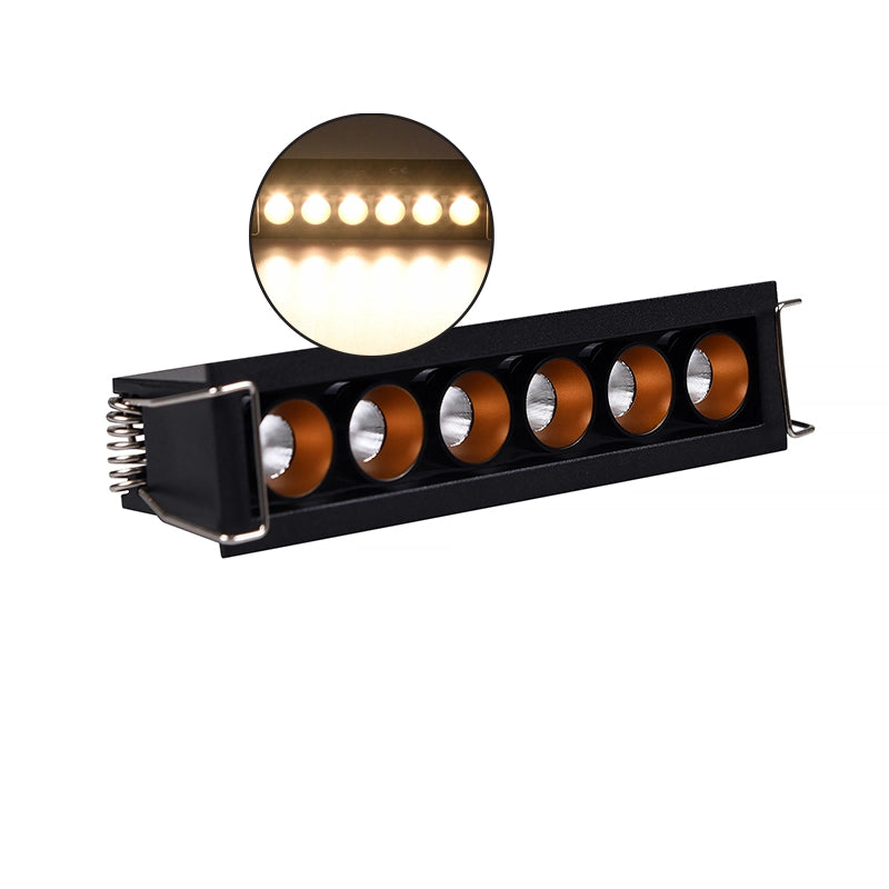 FARETTO LED RETTANGOLARE NERO DA INCASSO 11W LUCE CALDA PER CONTROSOFFITTI - ILLUMINAZIONE CON ALTA EFFICIENZA ENERGETICA E DESIGN MODERNO