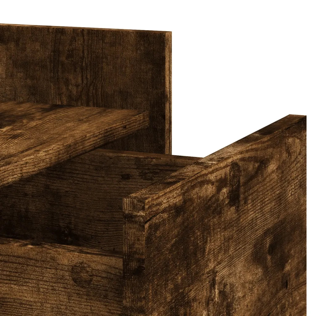 Comodino-Tavolino da notte Rovere Fumo 45x50x65 cm in Legno Multistrato
