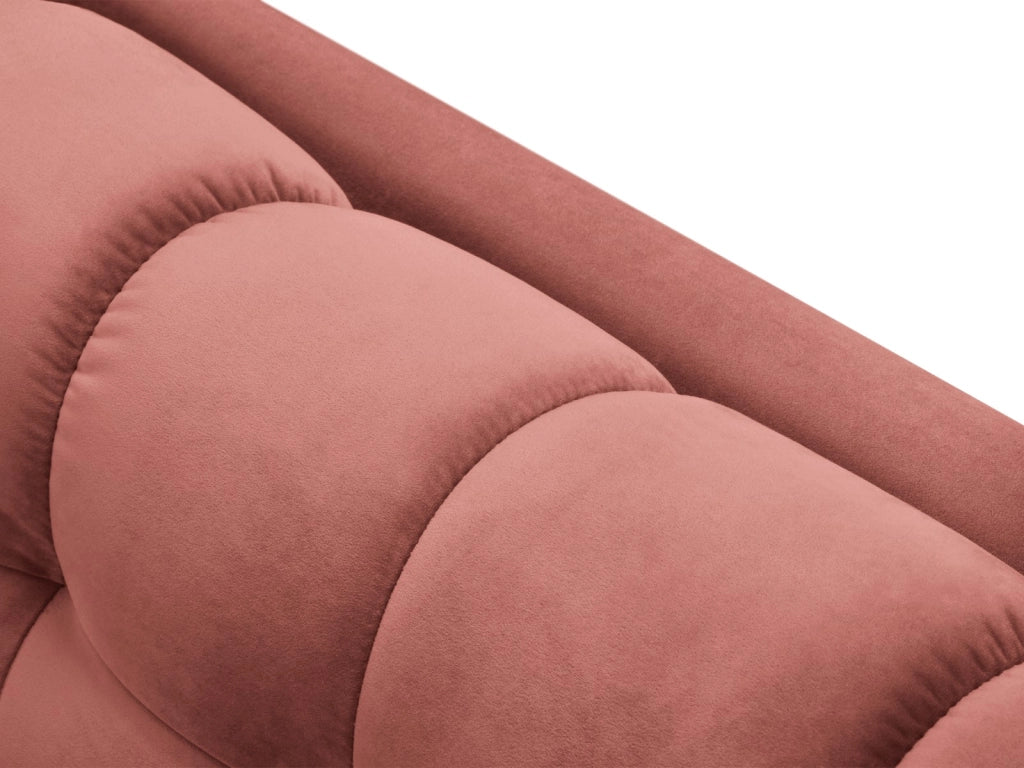 Cosmopolitan Design - Divano angolare destro "Bali" 5 posti in velluto rosa 
